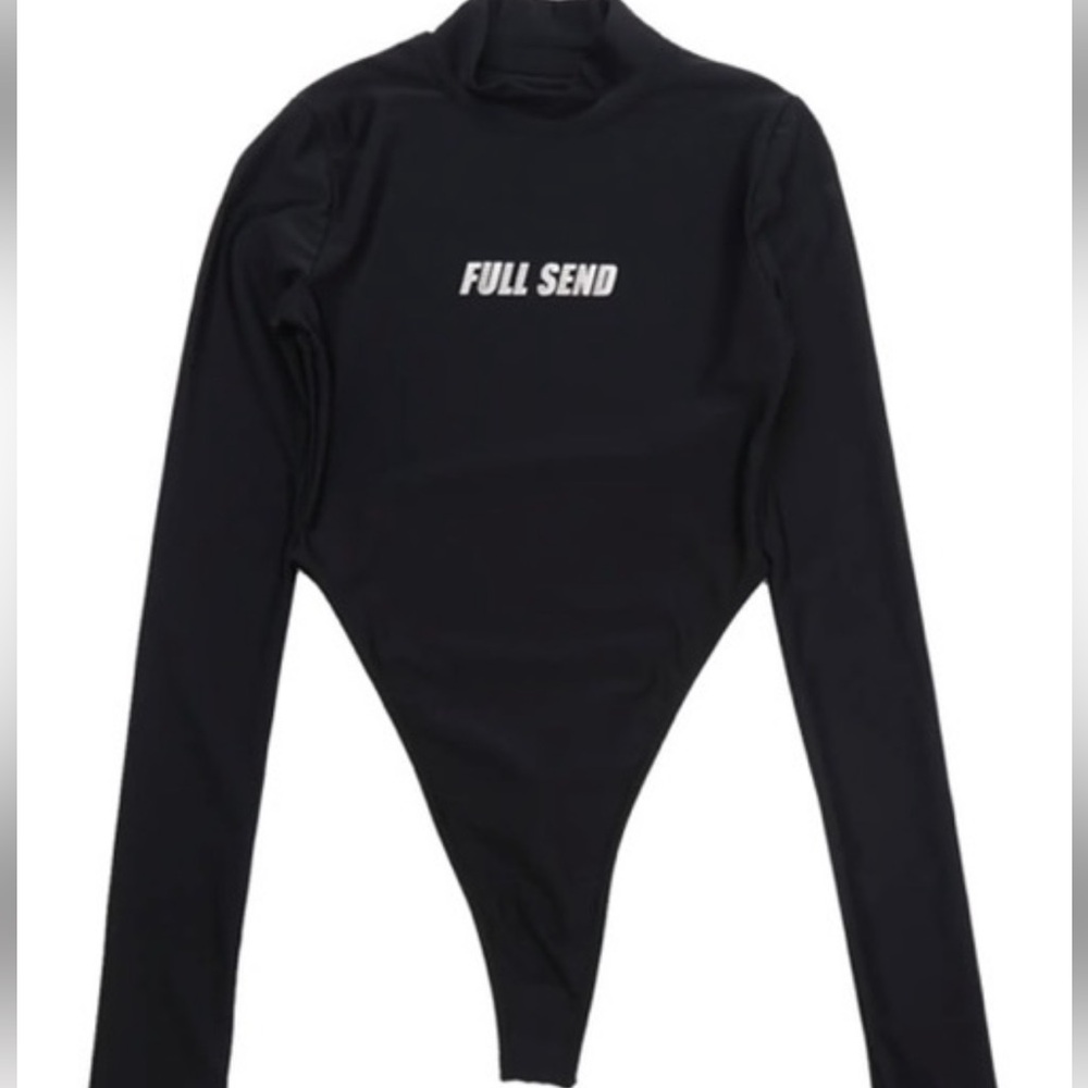 Black Full Send body suit Size XS